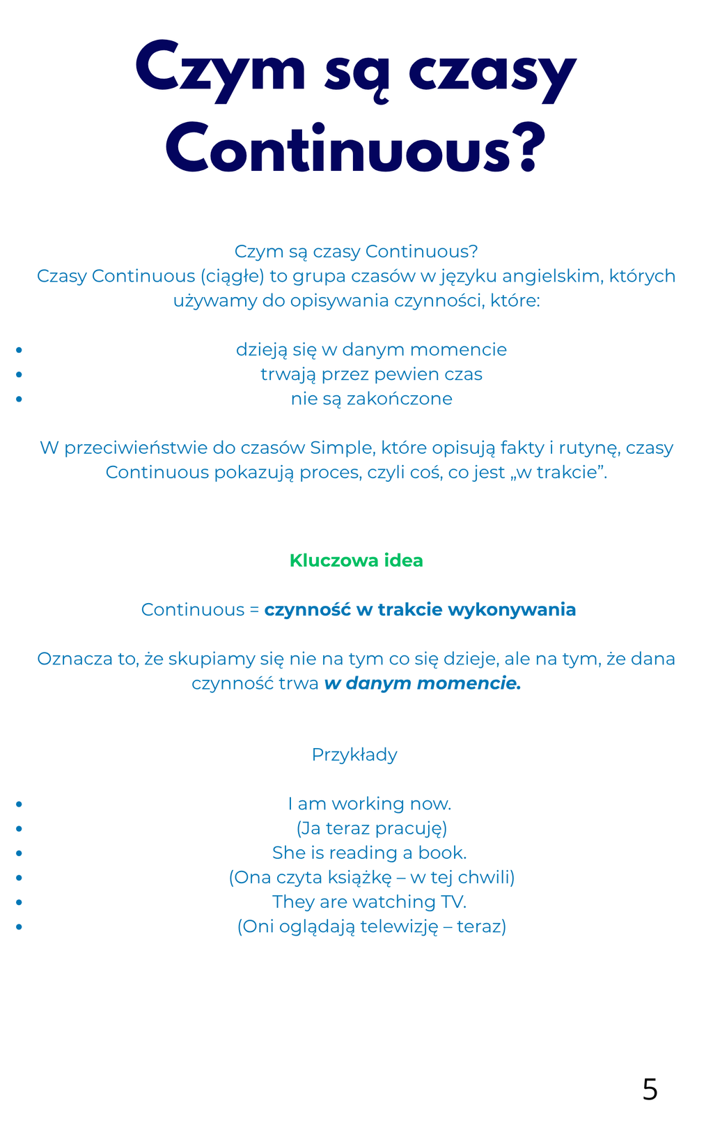 Wszystkie czasy Continuous - e-book.