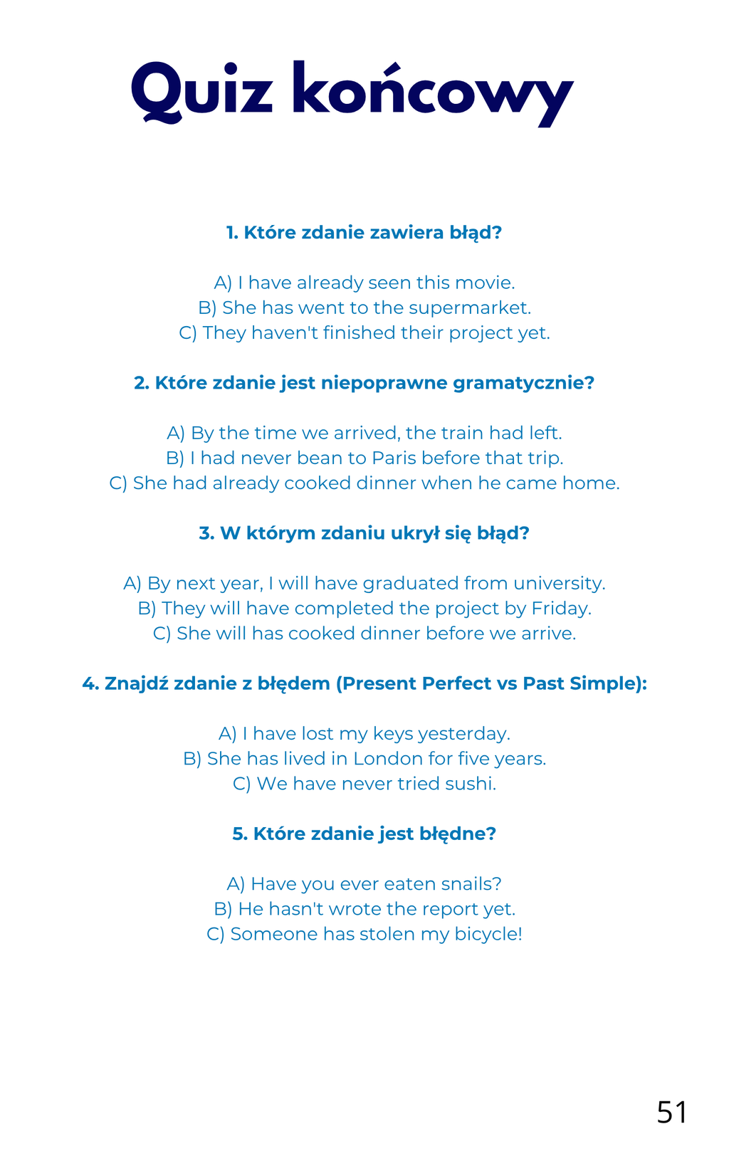 Wszystkie czasy Perfect - e-book.